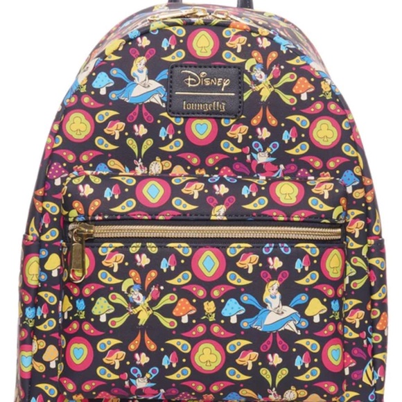 Loungefly Handbags - Alice in Wonderland Retro mini lounge fly backpack